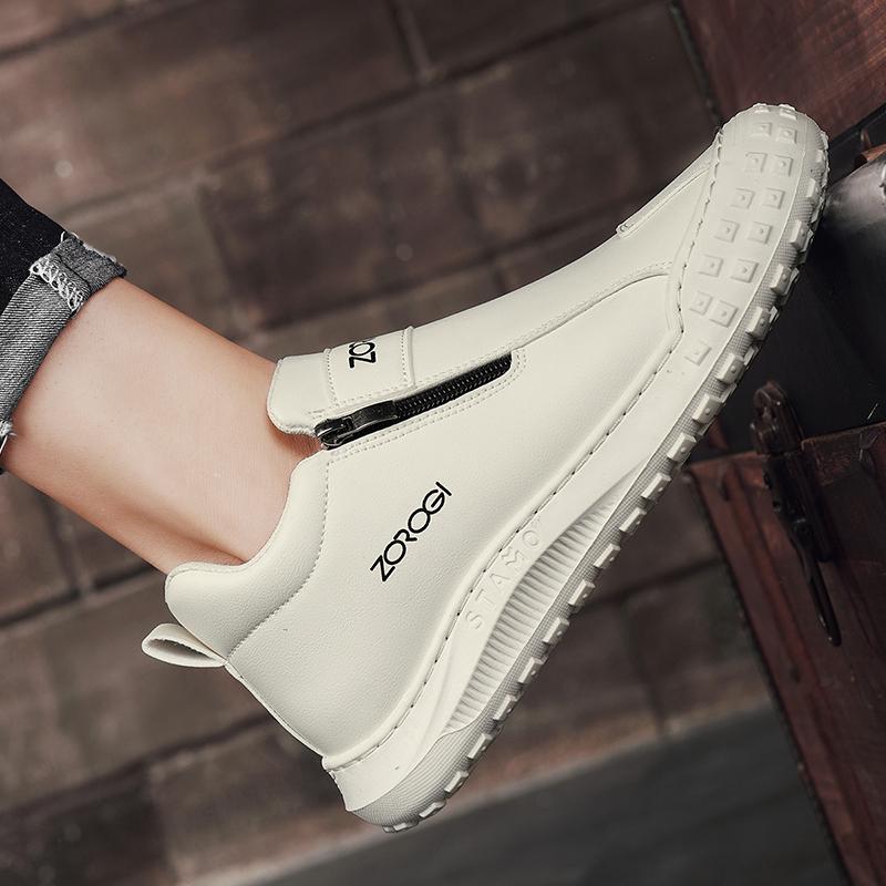 Fashion Men's Casual Shoes Outdoor Lightweight Man Ankle Boots Breathable Leather Walking Sneakers Anti Slip Leisure Short Boots