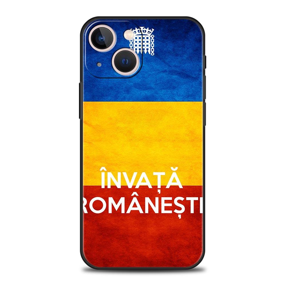 

Румыния Флаг Роскошный Чехол для Телефона Для iPhone 17 Air 16 Plus 13 15 14 12 11 Pro MAX 7 8 SE Мягкий ТПУ Черная Крышка For iPhone 7 8 SE