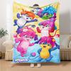 Popples Cartoon Print Flannel Blanket High Quality Warm Comfortable Cover for All Seasons Perfect for Gifts Home Decor