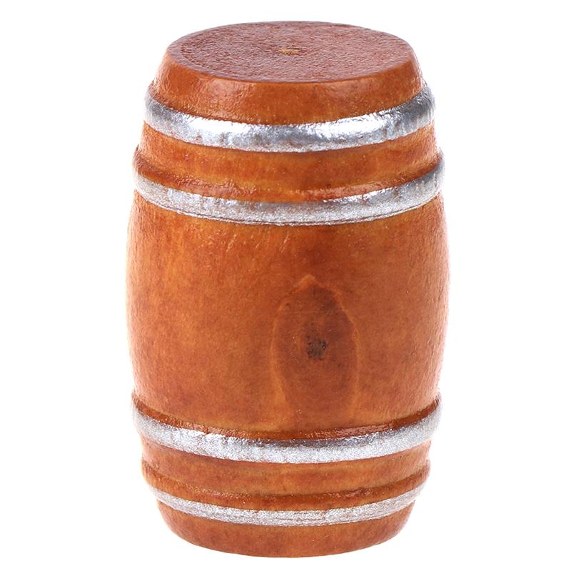 1:12 Casa delle Bambole Miniatura Mini Botte di Birra in Legno Decorazione per la Casa