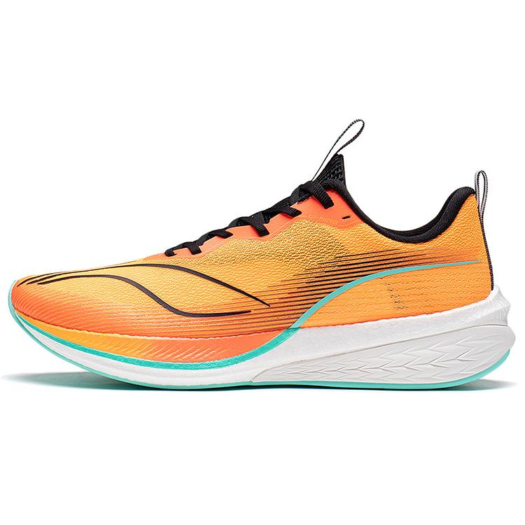 New LiNing Red Hare 6 Pro Cushioning Anti Slip And Wear Resistant Low Top Running Shoes Men's Neon Bright Orange ARMT013-3