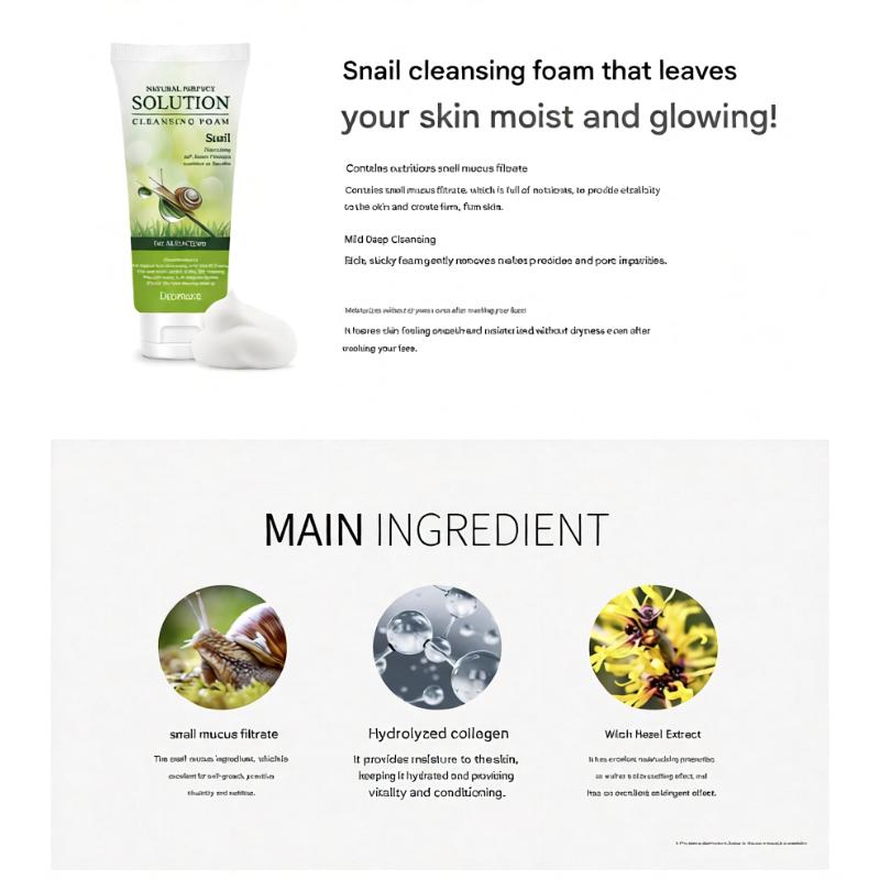 [DEOPROCE] Perfect Solution Cleansing Foam Snail 170g