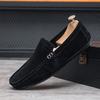 Summer New Doudou Shoes Men's Trend Suede One-pedal Versatile Lazy Shoes Matte Casual Spirit Guy Leather Shoes