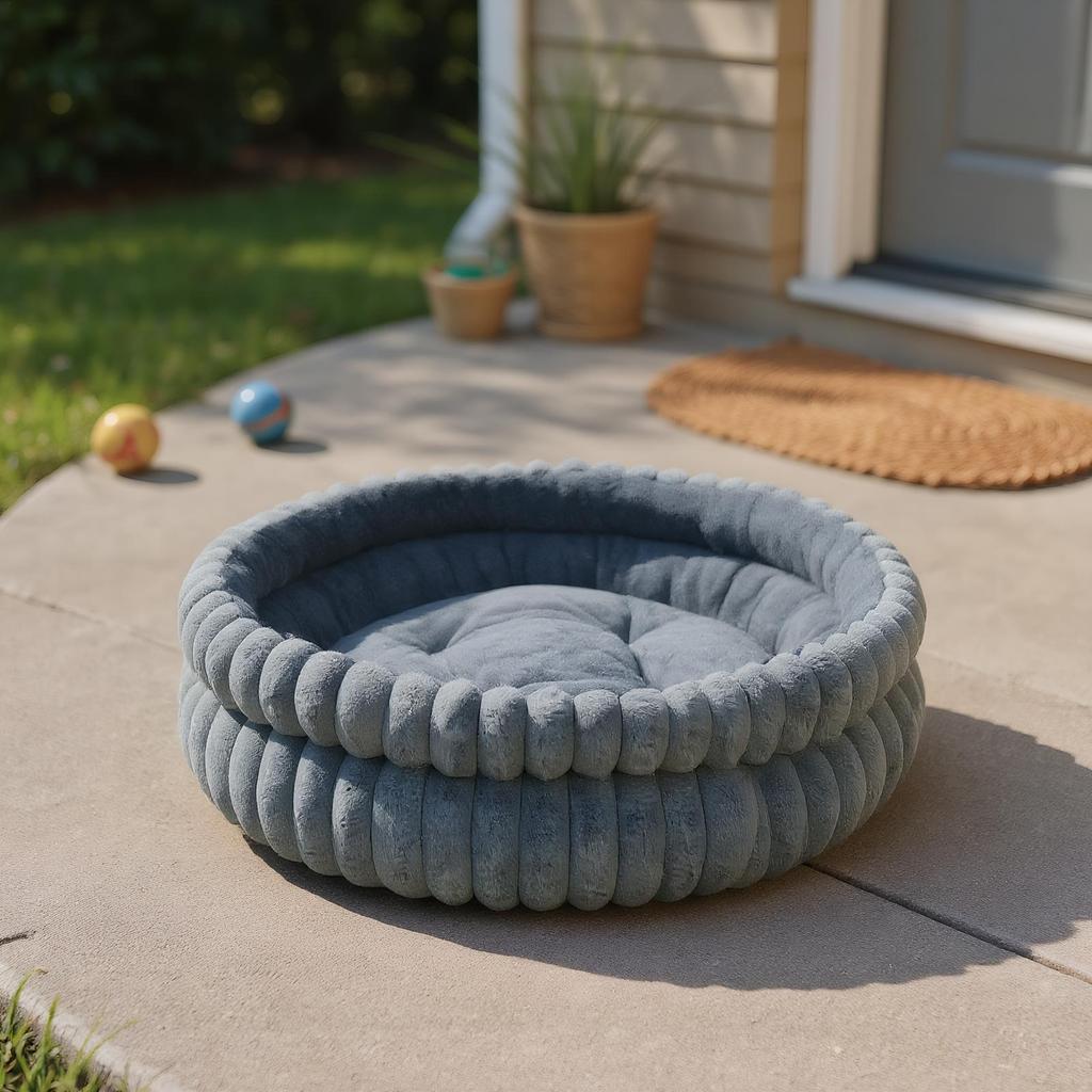 Deluxe Donut Dog Bed Washable Cat Cuddler Mat Cats Dogs Fluff Sleeping Cushion Orthopedic Calming Pet Bed For Dog Pets