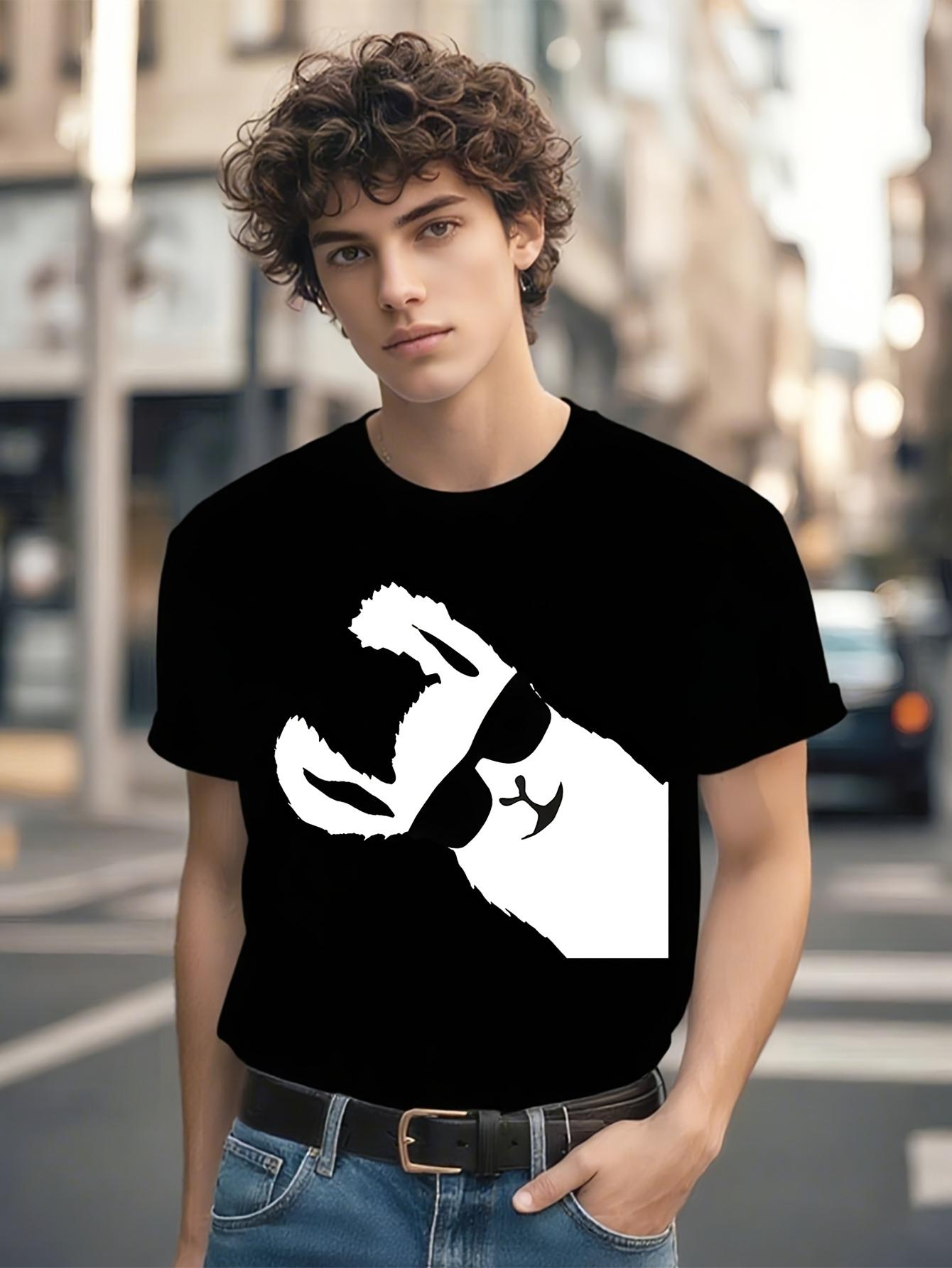 Funny Tshirt Funny Llama Alpaca with Fashionable Glasses ... S