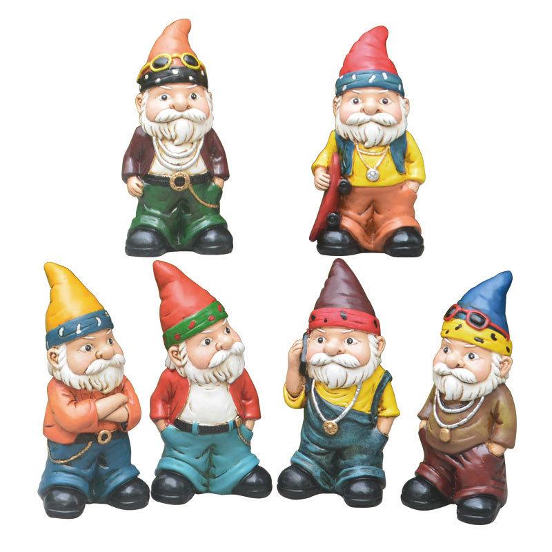 Creative Garden Statues Outdoor Gardening Dwarf Ornaments Resin Crafts Resin Funny Household Desktop Statue Indoor Outdoor Decor