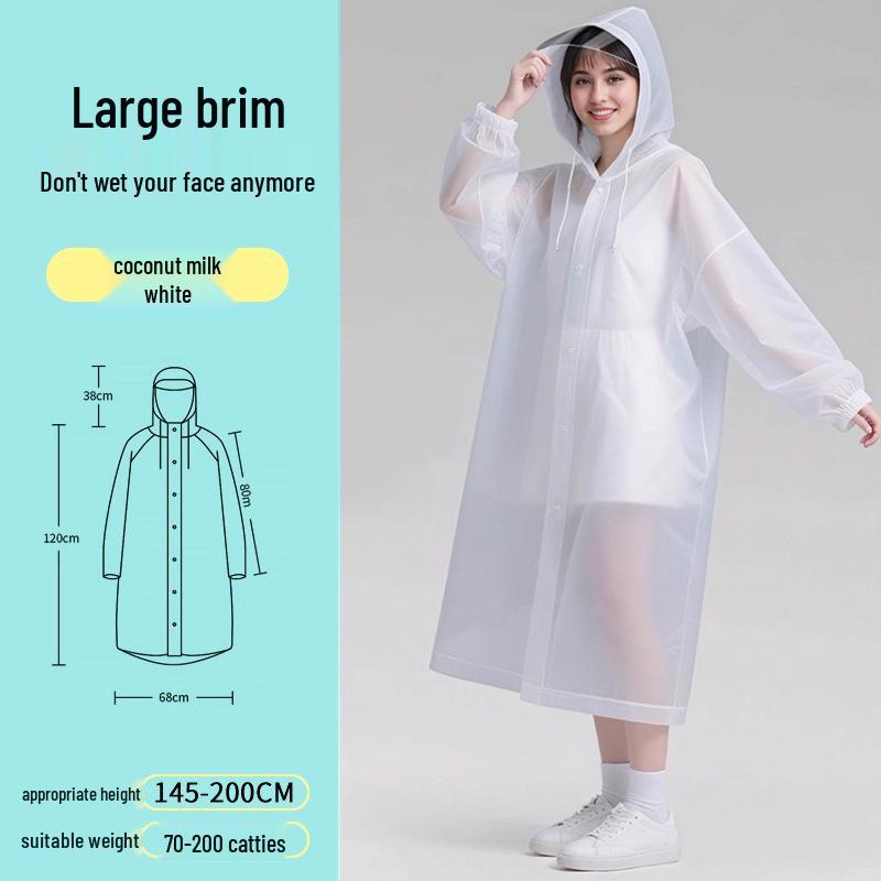 Reusable Full-Length Women's Raincoat for Outdoor Use