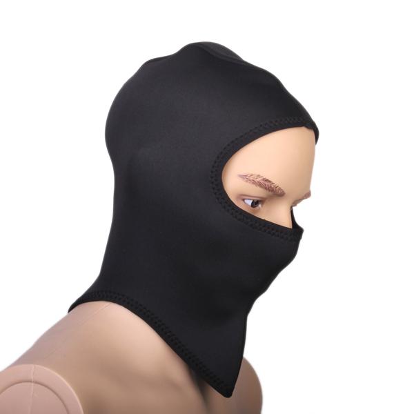 3mm Black Scuba Diving Waterproof Warm Wetsuit Beanie Hood M