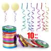 1 unidad de cinta de globo de 10 metros y 5 mm, accesorio para fiesta, cumpleaños, boda, cadena de globos láser, cintas de satén, manualidades, decoración de fiesta DIY