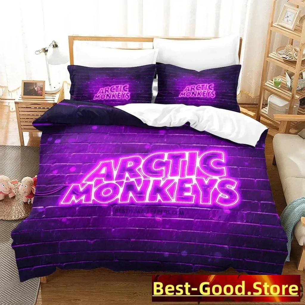 3D Arctic Monkeys Beding Set Print Bed Linen Set With Pilowcase Bed Soft Duvet Cover Soft Single Double Quen Super King-Sized Dimensionsd Dimensions