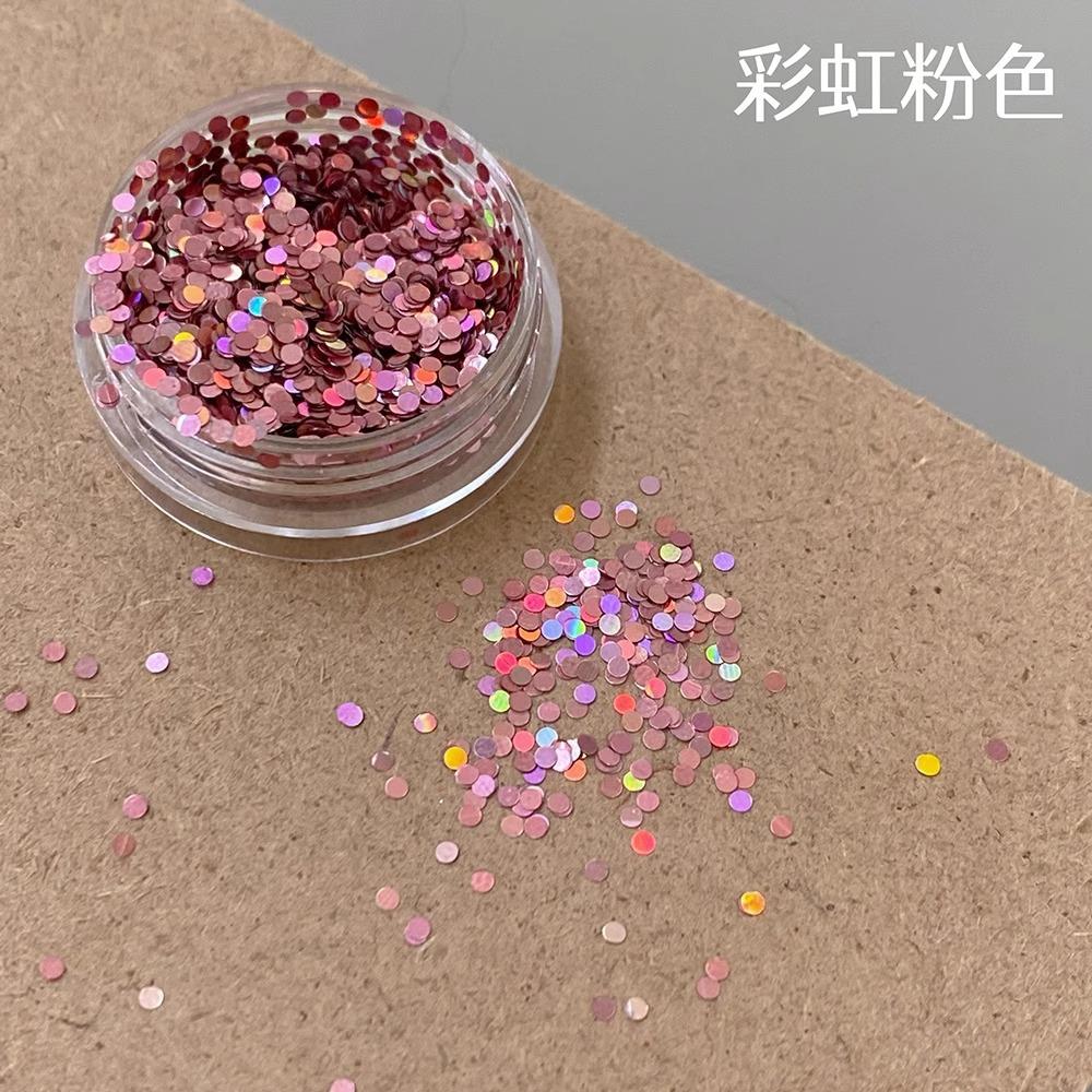 Mini Sparkling Circle Glitter Nail Decoration Wave Dot Retro Simple Style Black Gold Laser Nail Art DIY Accessories