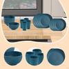 16Pcs Dinnerware Sets Bowls Minimalist Straw PP Service for 4 Dinner Plates Dishes Hotel