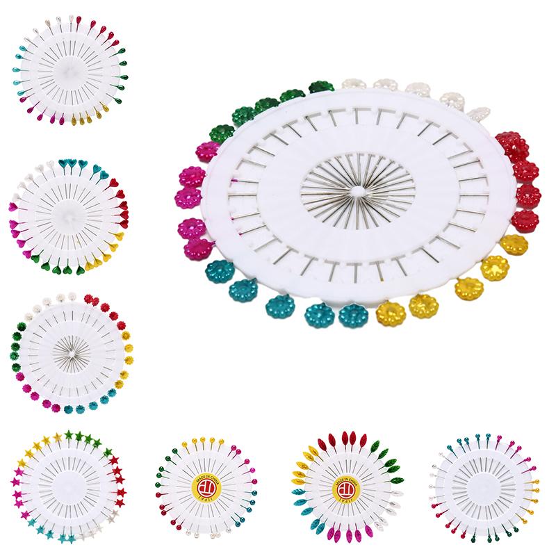 30Pcs/Set Colorful Heart Leaf Star Shawl Hijab Pins Abaya Scarf Brooches Jewelry
