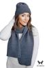 Raisa Women' Set Hat with Scarf Graphite Color