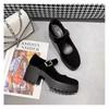 Old Beijing Cloth Shoes Suede Waterproof Table Dance Shoes New J Single Shoes Black Thick Heel Thin Summer Female Tide