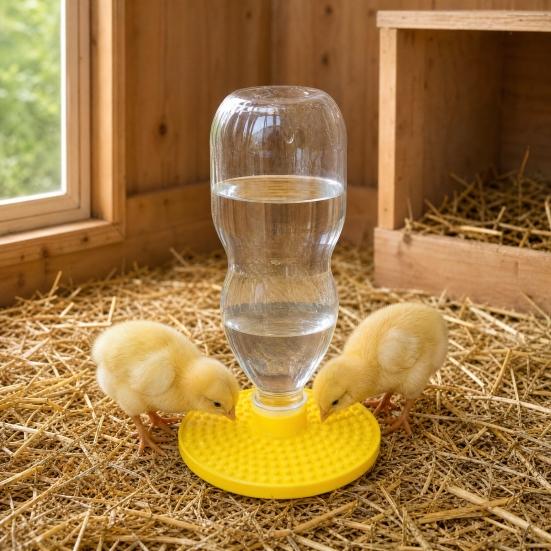 Automatic Water Dispenser for Bees, Chicks Water Feeder, Bee Water Dish, Compatible with Standard Plastic Bottles for Garden Backyard (Bottle Not