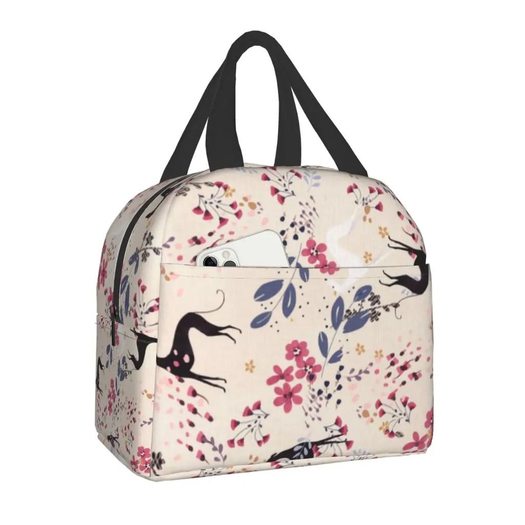 Chihuahuas Valentines Thermal Insulated Lunch Bags Women Cute Dog Puppy Portable Lunch Tote for Work School Travel Food Box