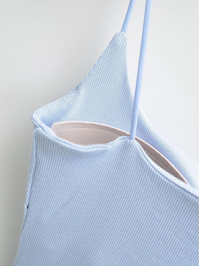 Seamless Padded Camisole with Elastic Straps, Sweat-Absorbent Cotton-Feel Lingerie Top, Versatile Multi-color Options
