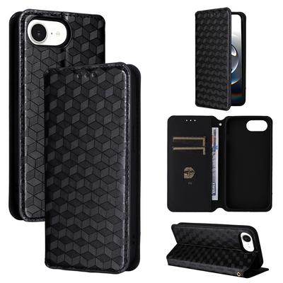 For Iphone 16E  Case Stereoscopic Lines Leather Wallet Skin PU Purse for Iphone 16E  3D Magnetic Phone Cover
