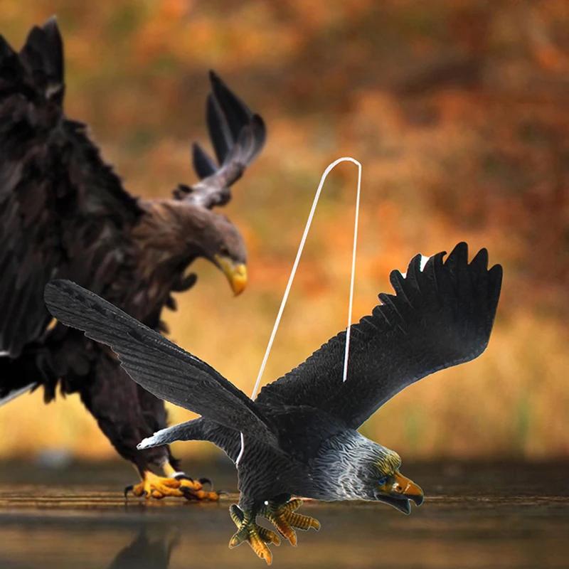 1Pcs Simulation Eagle Model Toy Hanging Bird Pinch Call Bird Animal Toy Golden Eagle Roc Decoration Decoration Owl Model