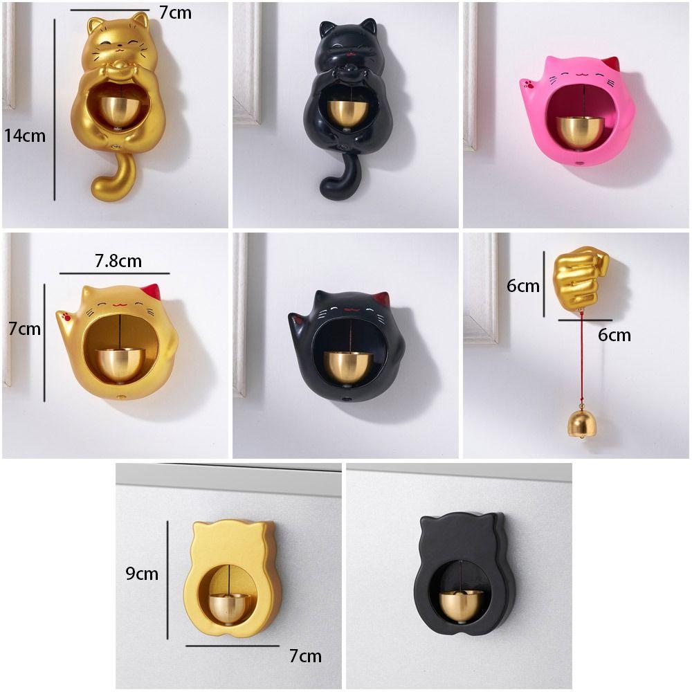 Lucky Cat Door Bell Magnetic Door Chime Ornaments Creative Wind Chime  for Door Wall