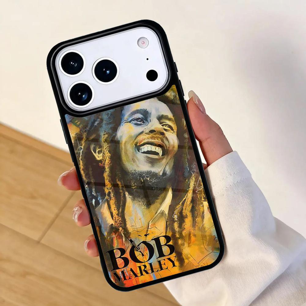 Bob Marley Quotes Rasta Reggae Mobile Phone Case for IPhone 17 AIR 16pro Max 15 14 13 12 11 Bumper Cover