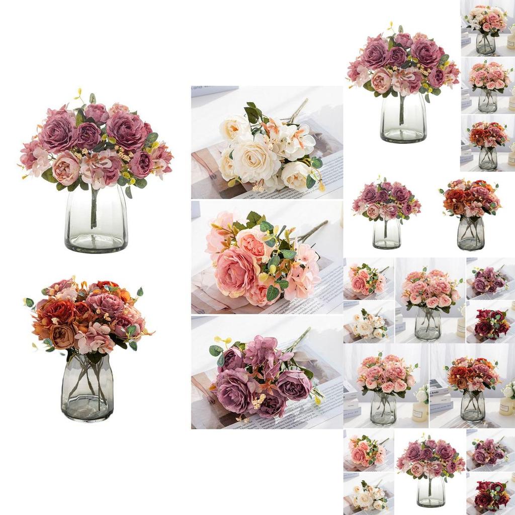 Hochwertige Künstliche Blumen Fake Rosen Sträuße Für Party Und Heimdekoration
