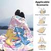 1pc Bear Printing Lightweight Flannel Blanket, Comfortable and Warm Blanket, for Camping Sofa Bed and Couch Office, Suitable for Gift Blanket