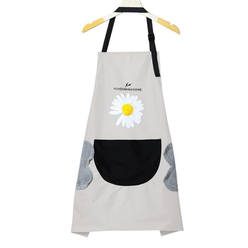 Resistant Oil Waterproof Polyester Oxford Stripeds Apron Wipe Kitchens Hand