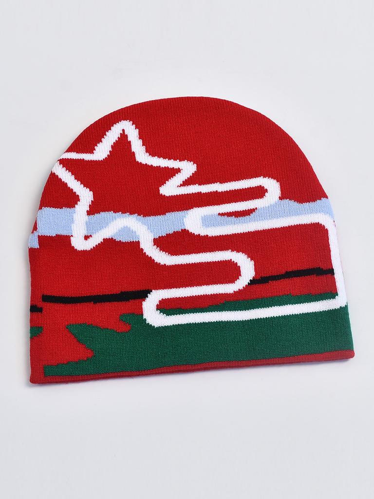 Jacquard Soft Knitted Hat Winter Cold Protection and Warmth Beanies Cap for Men Women