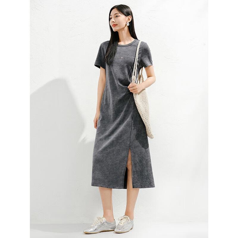 

JUZUI ANNAKOU Women s Rhinestone Waist-Cinching Slimming Loose Dress XL