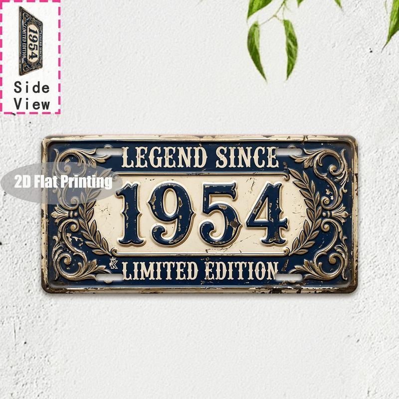 Vintage City Scenery Coordinate Year Letter License Plate Metal Tin Sign Retro Wall Decor For Bar Cafe Home Garden