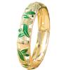 Färgglatt Vintage Cloisonné Armband Traditionellt Kinesiskt Blomma Kristall Armband Ihåligt Etniskt Damarmband Damer