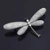 Retro European & American Brushed Acrylic Crystal Dragonfly Brooch - Exaggerated Personality Electroplated Black Dragonfly Pin Accessories