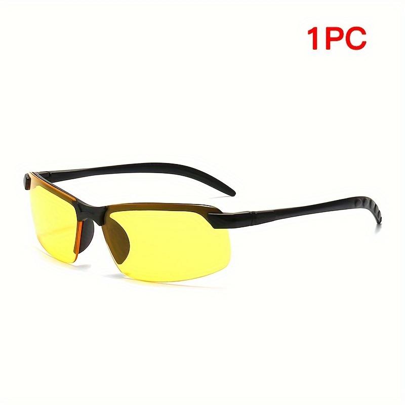 

1 шт/2 шт очки для вождения ночного видения для мужчин и женщин, водители полуободковые модные очки жёлтый