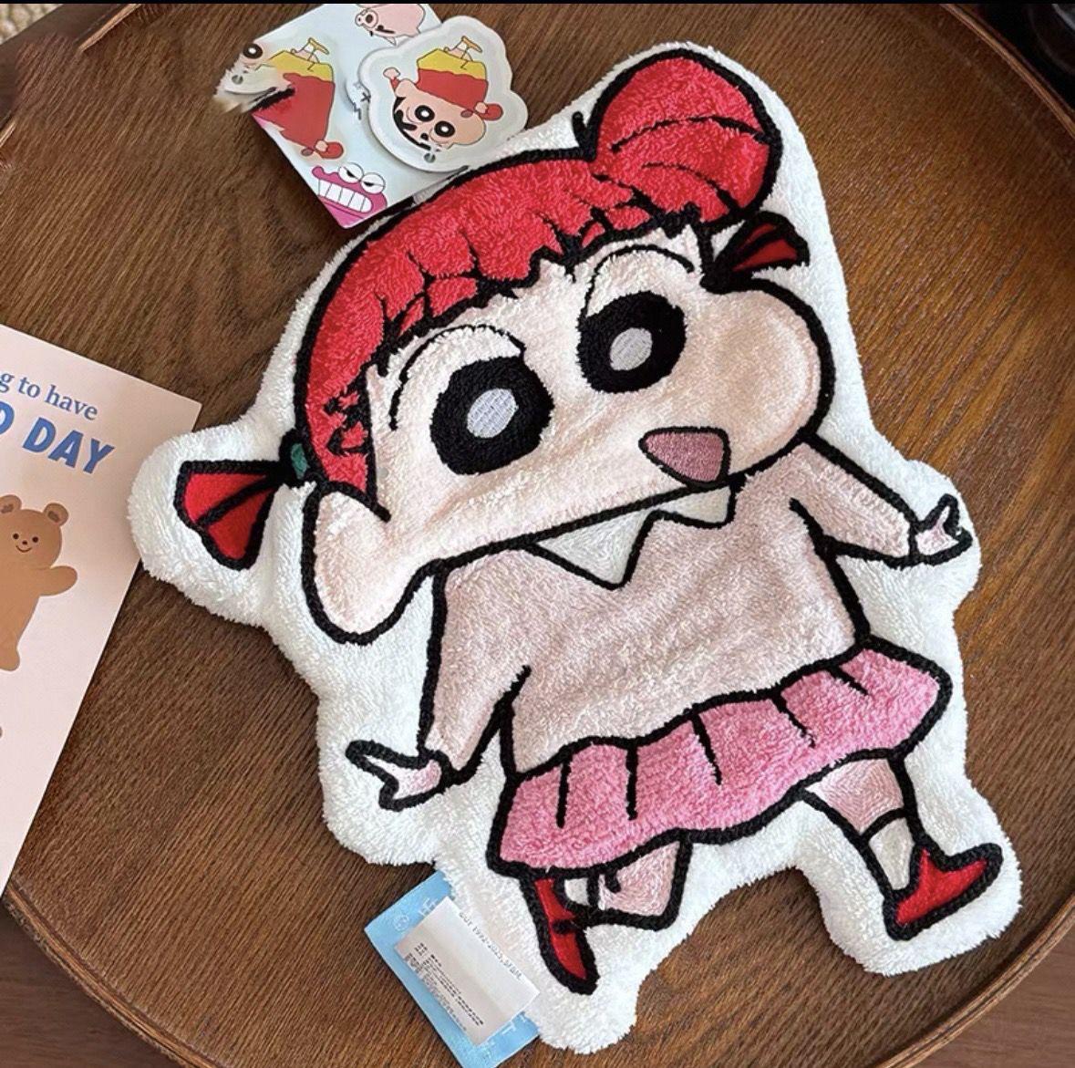 Shin-chan Weiches Saugfähiges Korallenfleece Handtuch für Küche & Bad - Hängendes Taschentuch für Kinder One Size