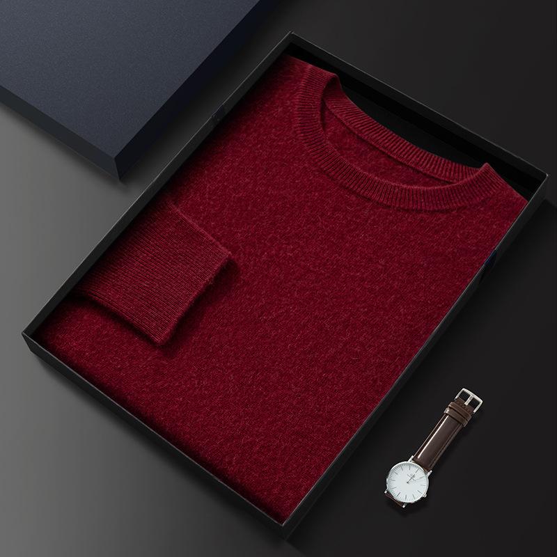 2025 Crew Neck Cashmere Shirt Warm Knitted Bottom Sweater Fashion Versatile Sweater