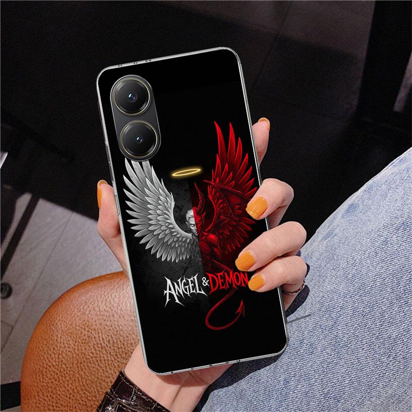 

Angel Wings Devil Bad Phnoe Case for Xiaomi Poco X5 X6 X7 Pro X4 Gt F7 Ultra M8 M7 Redmi 15C 15 13C 13 12C 12 Unique Cover Coque Redmi 15 5G