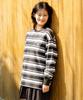 DTHIRTYONE Multi Stripe Long Sleeve T-Shirt (Charcoal & Ivory)