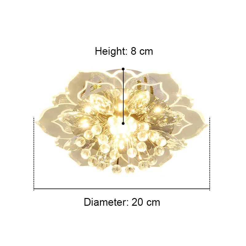 Moderní LED stropní svítidlo Křišťálové stropní svítidlo Lustr do ložnice Vnitřní osvětlení do obývacího pokoje Domácí dekorace Led Lustr