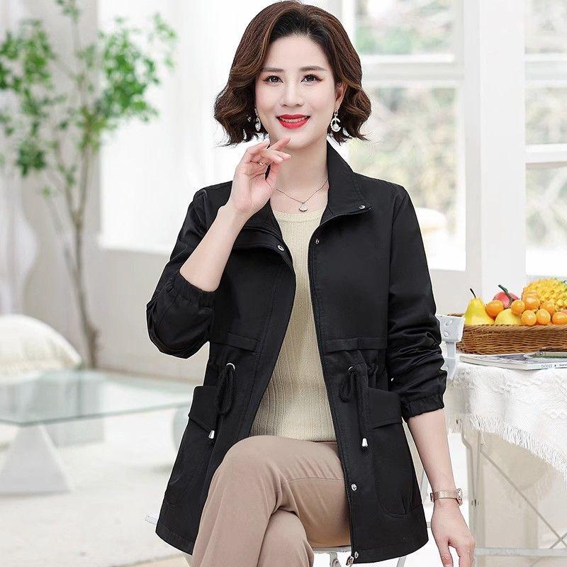 2026 New Fashion Casual Women Windbreaker Spring Autumn Short Coat Fashion Plus Size Stand-Up Collar Ladies Jacket