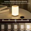 Rechargeable Touch Table Lamp RGB Dimmable Night Light with Remote Control Timed Bedside Lamp For Bedroom Living Room Lighting