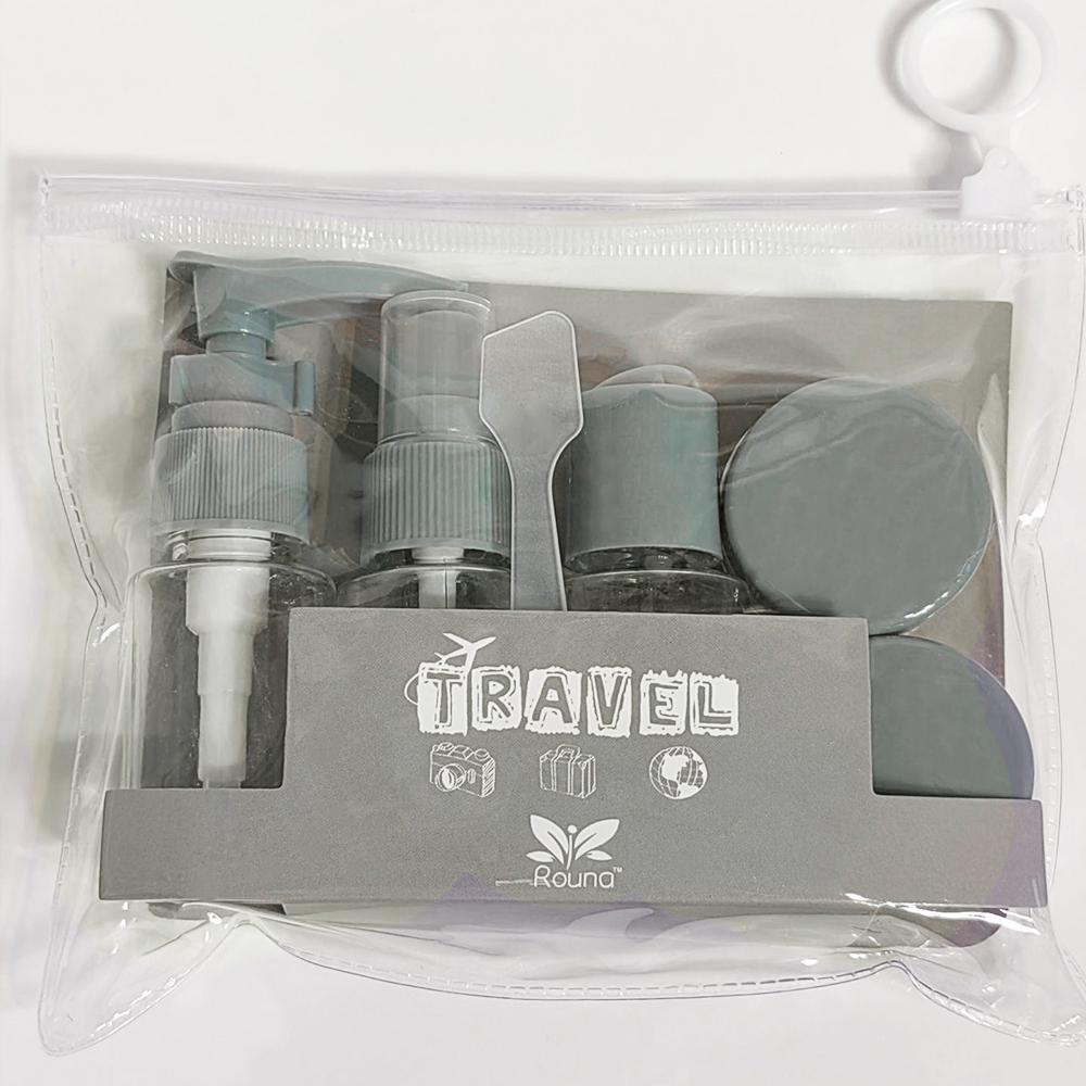 6 ks Sada cestovních lahviček Kosmetika Pleťové mléko Šampon Koupelový gel Zubní pasta Cestovní Přenosné Vodotěsné Těsnění Cestovní potřeby