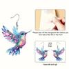 Boucles d'oreilles colibri charmantes - Pendentif en acrylique, convient pour un usage quotidien et les fêtes Design élégant et mignon Sans plumes Cadeau créatif pour le festival du printemps