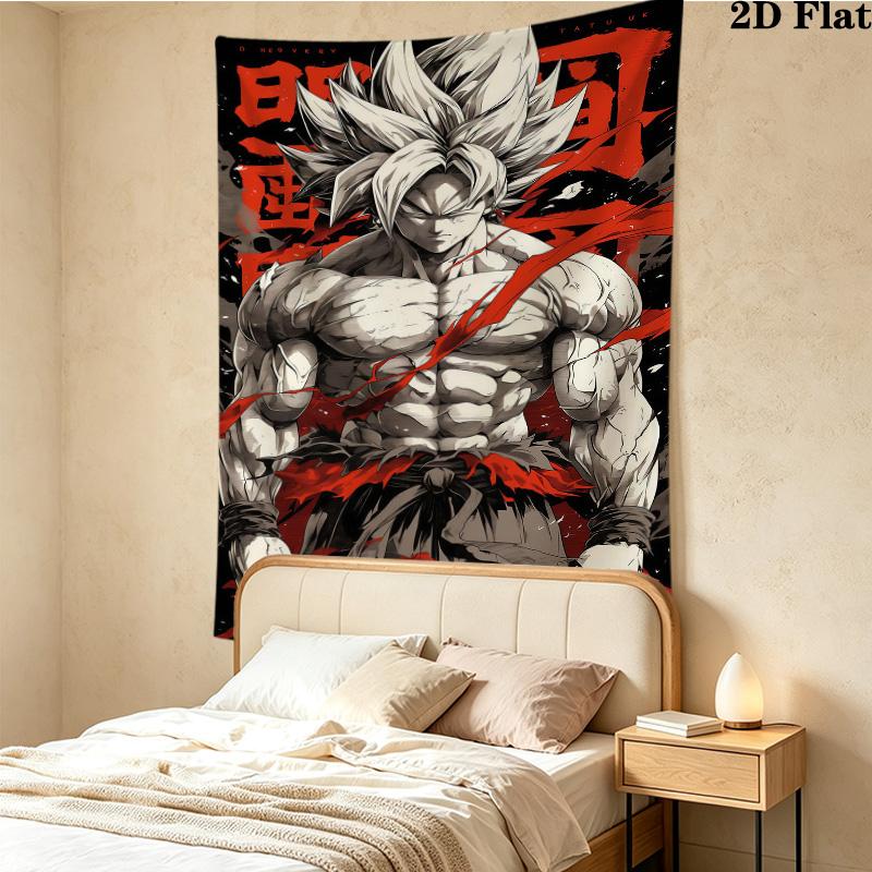 Dragon Ball Z Wall Tapestry Aesthetic Wall Hanging Printed Fabric Blanket Decorative Tapestries For Bedroom Living Room Home Decor