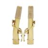 2 PCS Saxophone Neck Brass Mouthpiece Metal Sax Curved Necks and Straight Neck for Soprano Saxophone Instrument