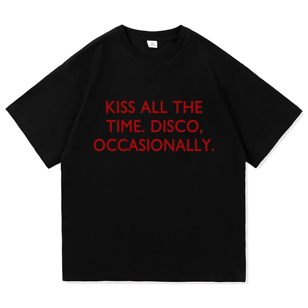 2026 Nowy Album Kiss All The Time Disco Okazjonalny T Shirt MężczyźniKobiety Odzież Harajuku Wysokiej Jakości Góry Bawełniane Koszulki Vintage