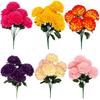 Multicolor Chrysanthemum Artificial Flower 7 Heads Decorative Flower Faux Floral  Event Supplies