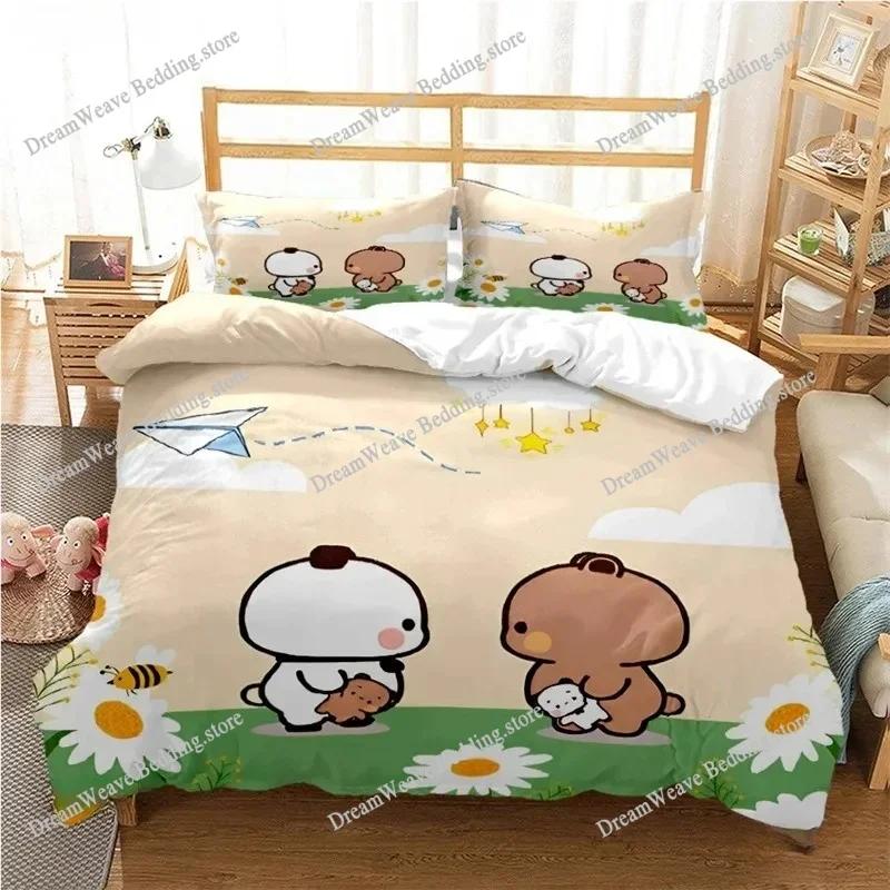 Home Textile Cartoons Bubu Dudu Cover Duvet Cover Pillow Case Boy Girl Polyester Bedding Set King Queen Twin Size Luxury Gift963