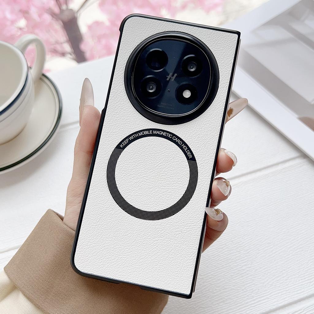 Für Oppo Find N5 5G Magnetische Hülle Anti-Drop PU-Leder + TPU Abdeckung